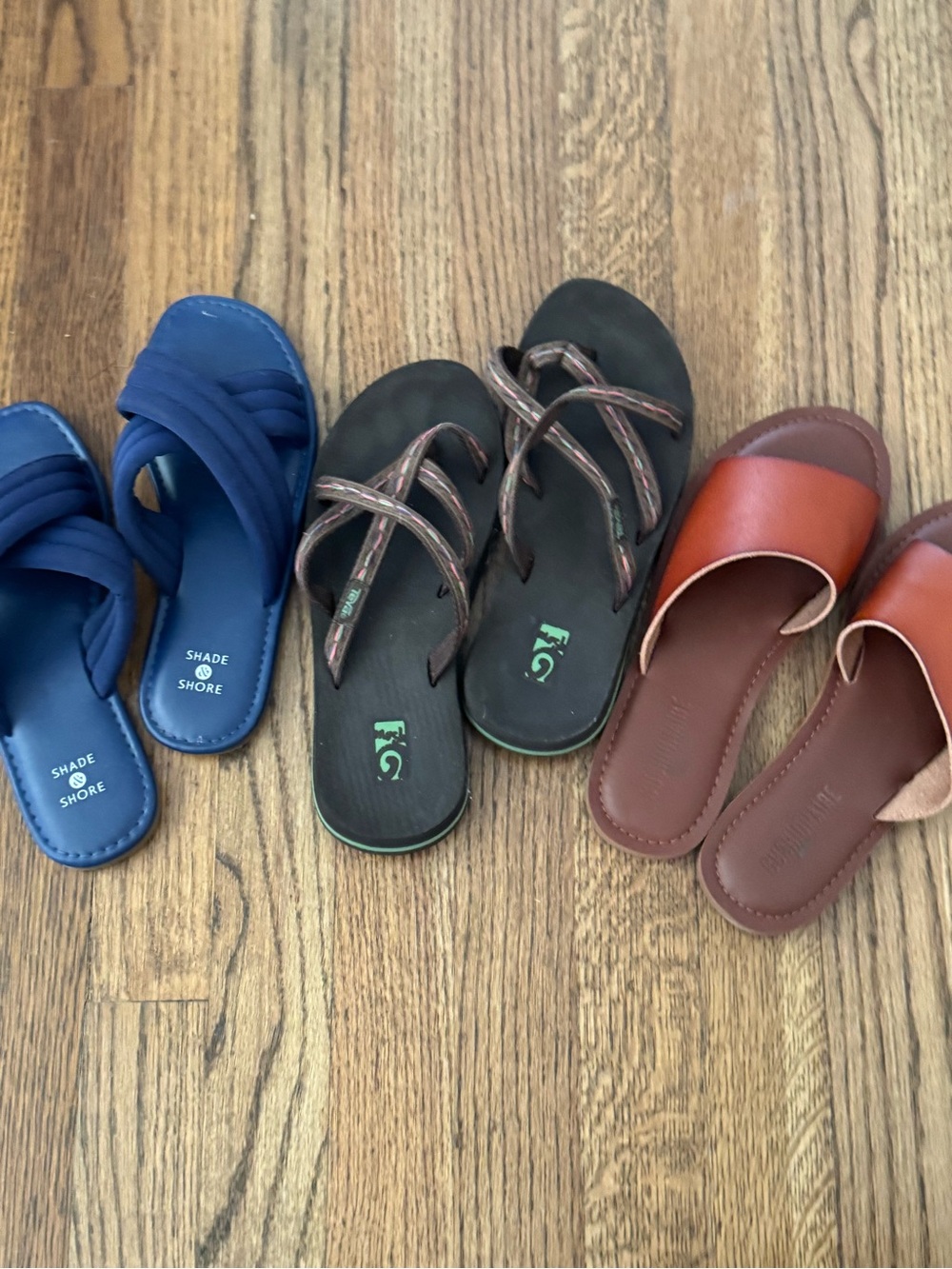 Women's Slide Sandals 3 pack